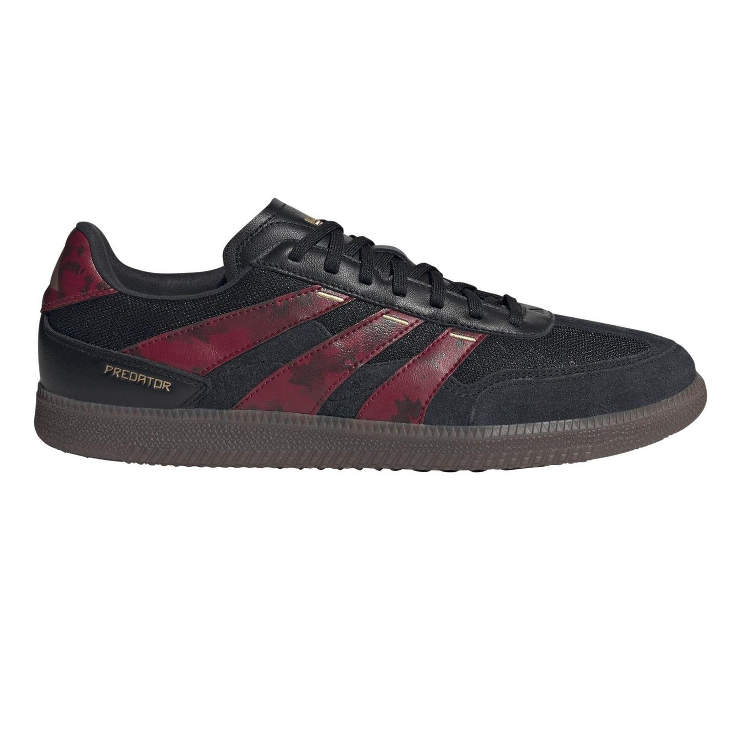 Core Black-Red - Front - Adidas Mens Predator Suede Indoor Football Trainers