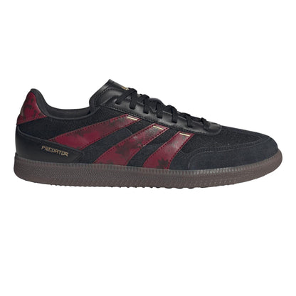 Core Black-Red - Front - Adidas Mens Predator Suede Indoor Football Trainers