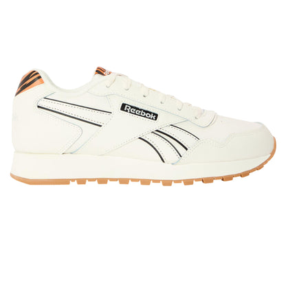 Chalk-Black - Front - Reebok Womens-Ladies Glide Leather Trainers