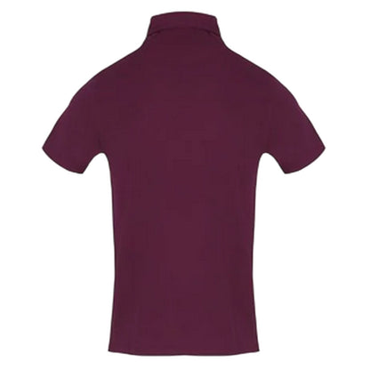 Red - Back - Aquascutum Mens Collared Short-Sleeved Polo Shirt