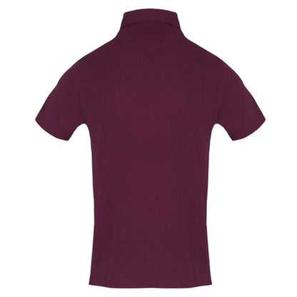 Red - Back - Aquascutum Mens Collared Short-Sleeved Polo Shirt