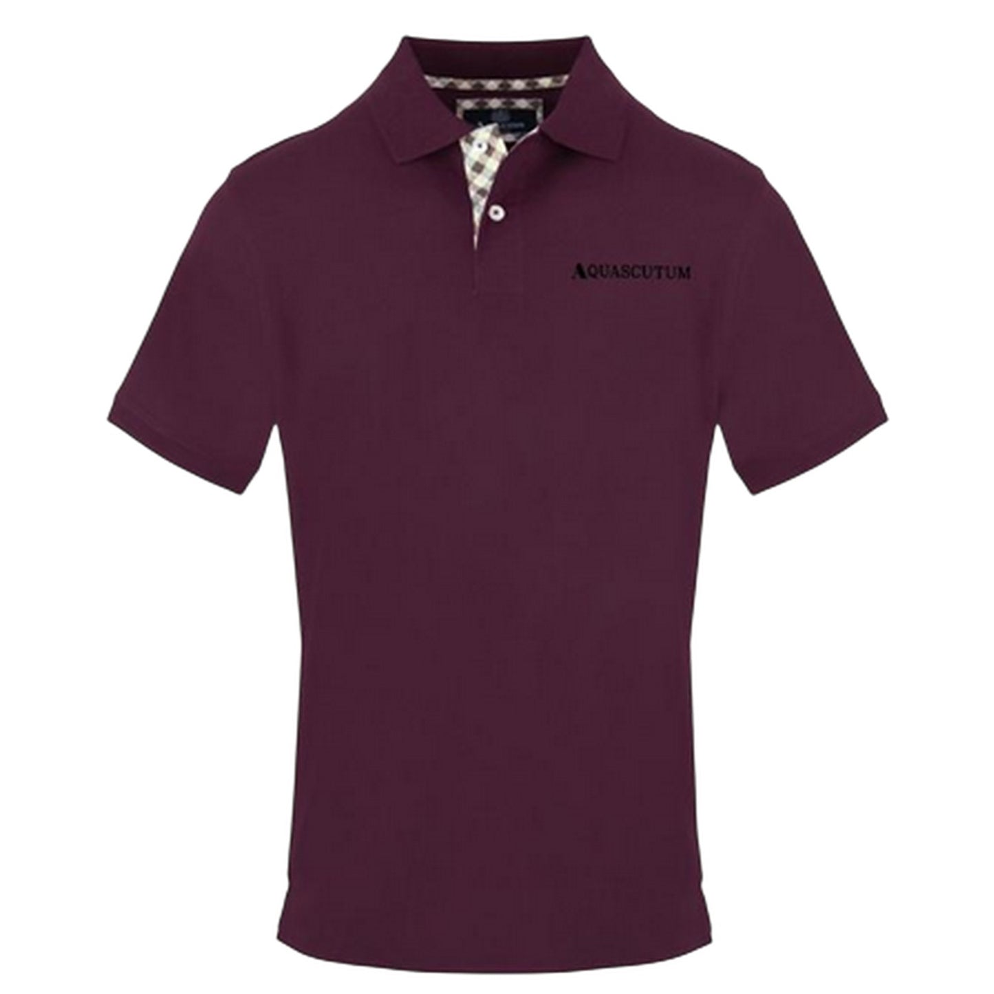 Red - Front - Aquascutum Mens Collared Short-Sleeved Polo Shirt