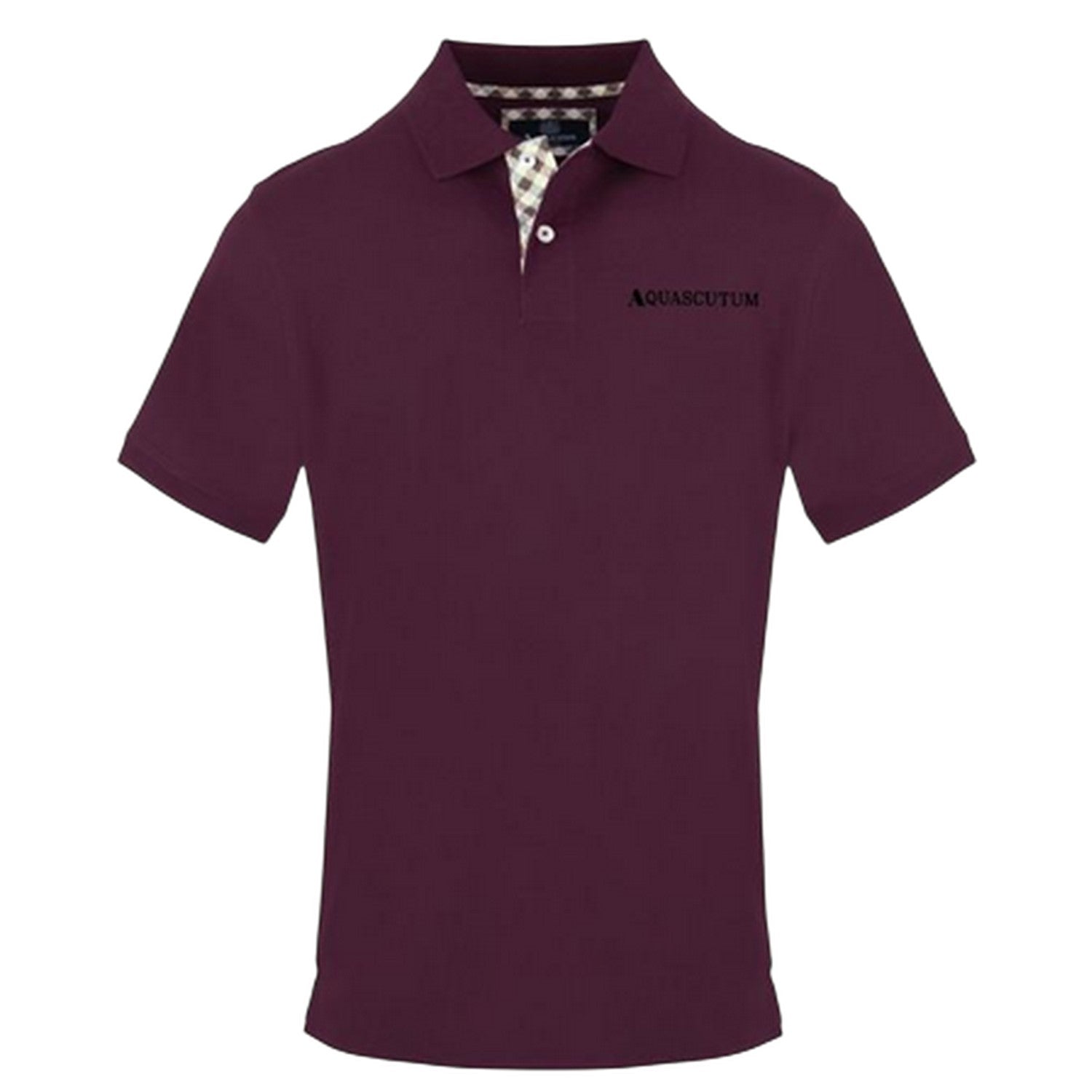 Red - Front - Aquascutum Mens Collared Short-Sleeved Polo Shirt