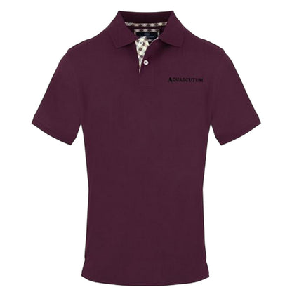 Red - Front - Aquascutum Mens Collared Short-Sleeved Polo Shirt