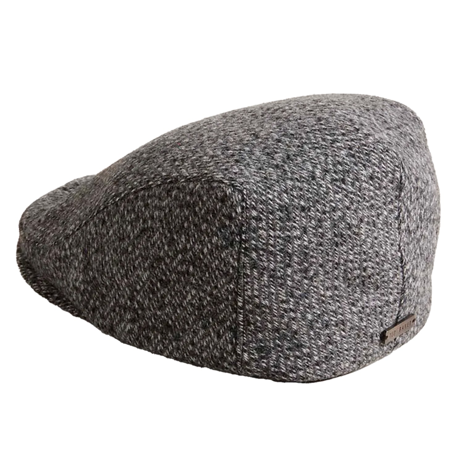 Grey - Back - Ted Baker Beniey Marl Flat Cap