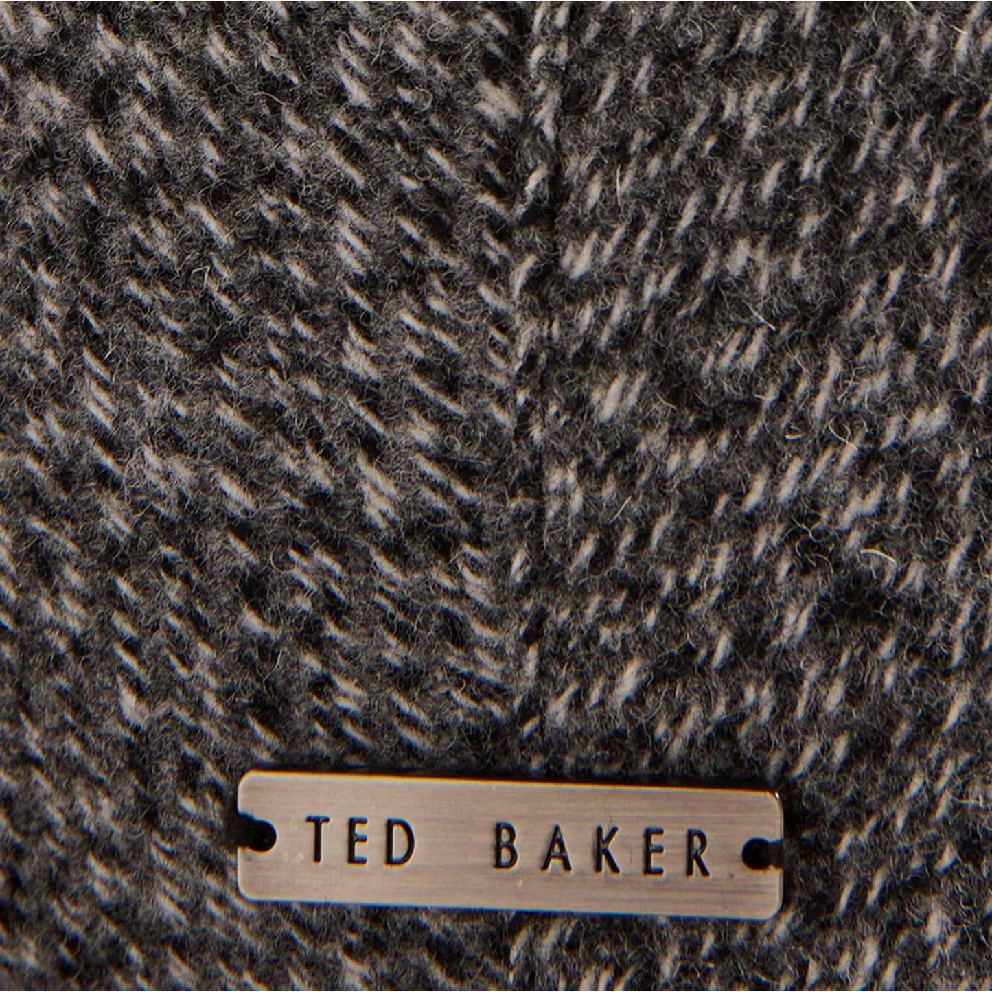 Grey - Side - Ted Baker Beniey Marl Flat Cap