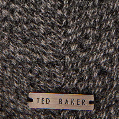 Grey - Side - Ted Baker Beniey Marl Flat Cap