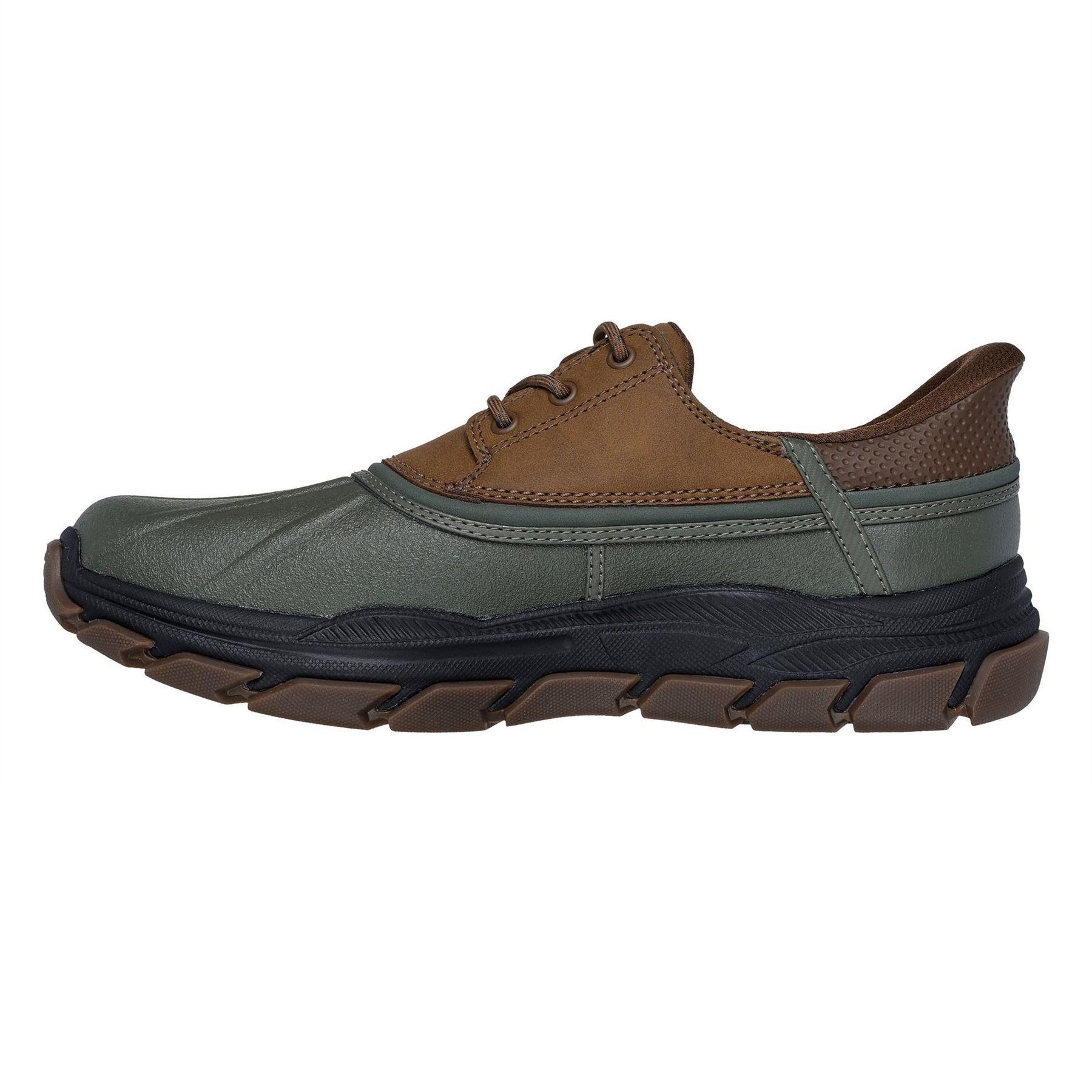 Olive-Brown - Back - Skechers Mens Deere Respected Leather Walking Boots
