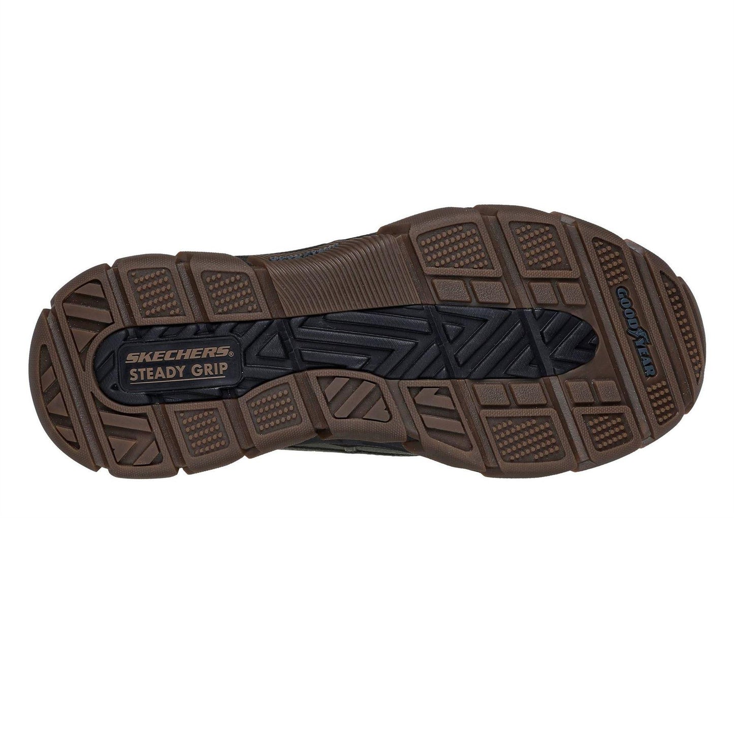 Olive-Brown - Pack Shot - Skechers Mens Deere Respected Leather Walking Boots