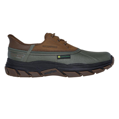 Olive-Brown - Front - Skechers Mens Deere Respected Leather Walking Boots
