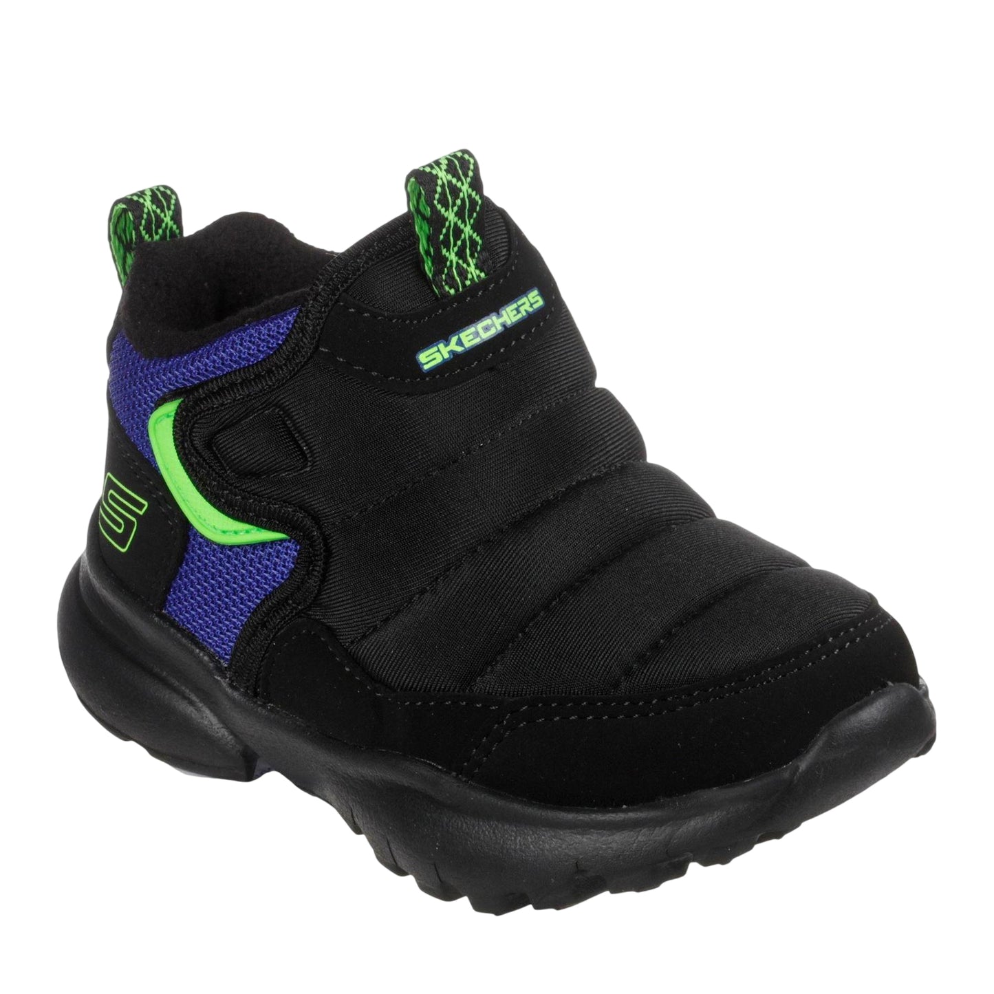 Black-Royal Blue - Front - Skechers Boys Razorflex Trainers