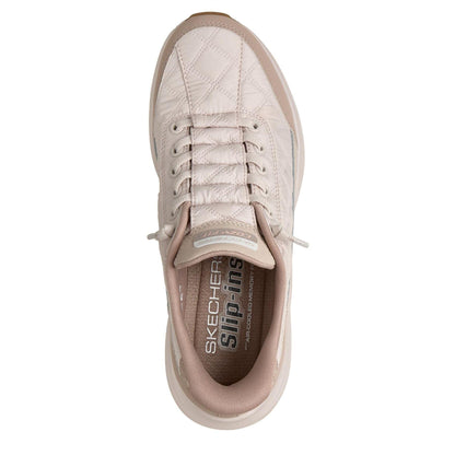 Natural - Side - Skechers Womens-Ladies Foam Trainers