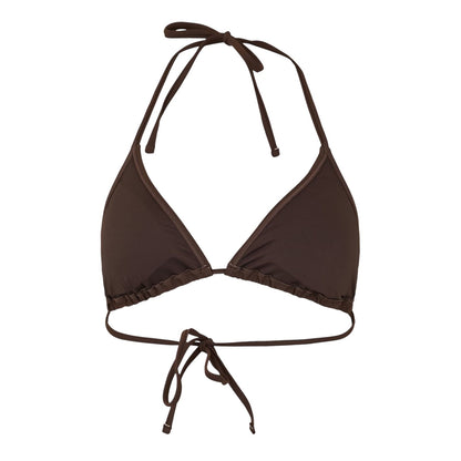 Brown - Back - Jack Wills Womens-Ladies Triangle Bikini Top