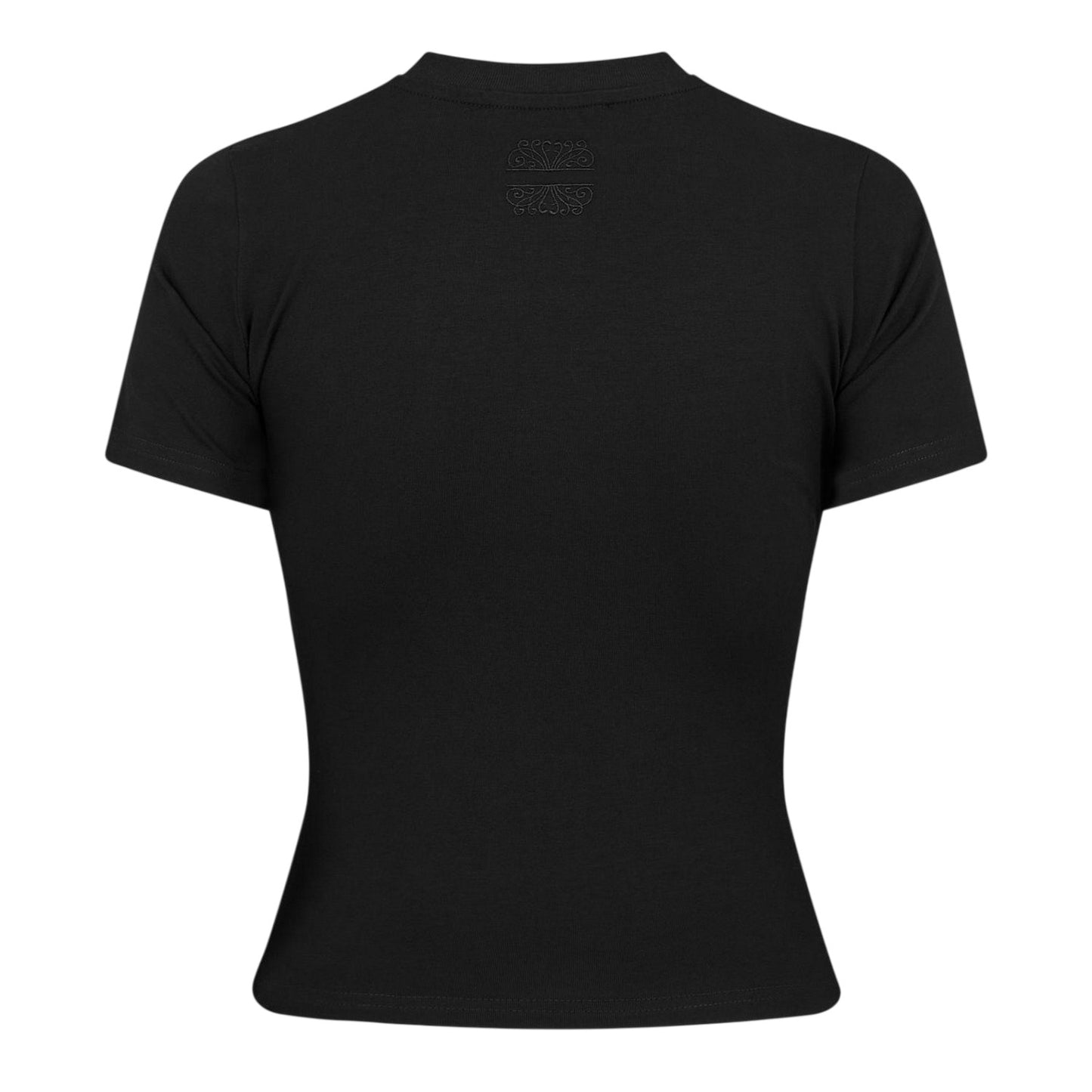 Black - Back - Never Fully Dressed Womens-Ladies Shell T-Shirt