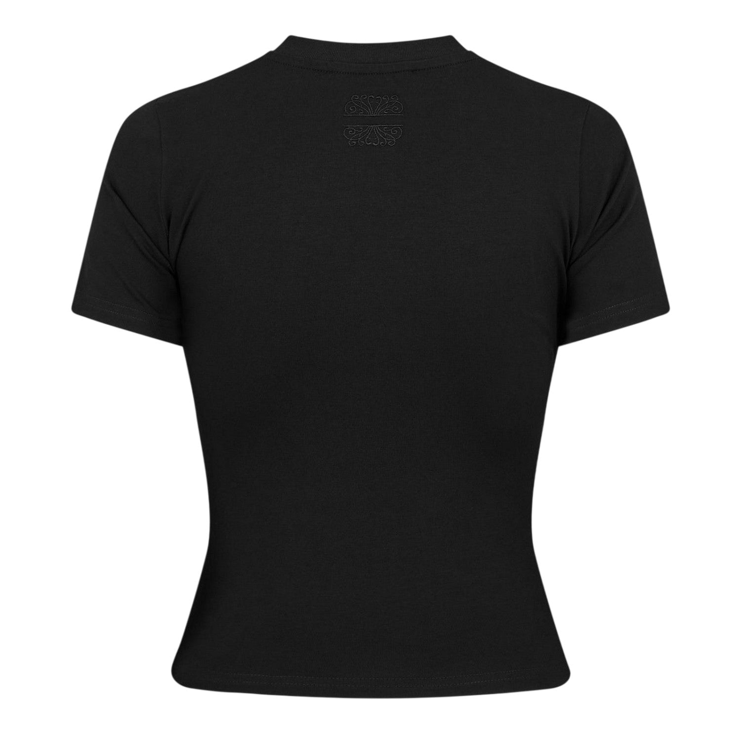 Black - Back - Never Fully Dressed Womens-Ladies Shell T-Shirt