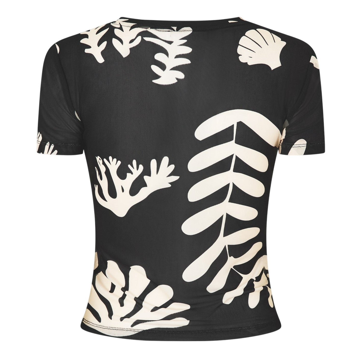 Coral - Back - Edited Womens-Ladies Coral Sheer T-Shirt