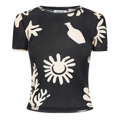 Coral - Front - Edited Womens-Ladies Coral Sheer T-Shirt