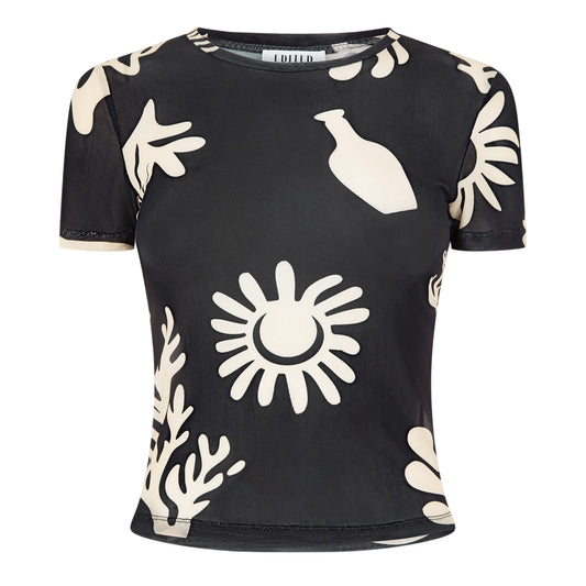 Coral - Front - Edited Womens-Ladies Coral Sheer T-Shirt
