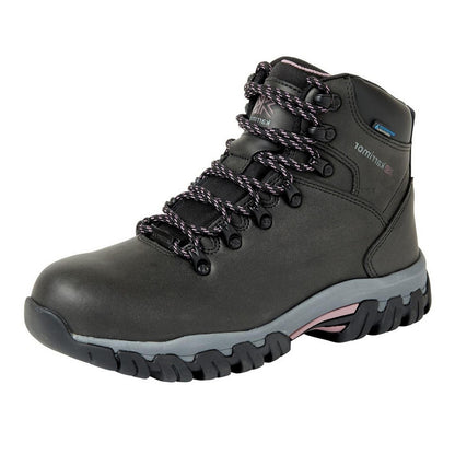 Black - Back - Karrimor Womens-Ladies Mendip Leather Hiking Boots
