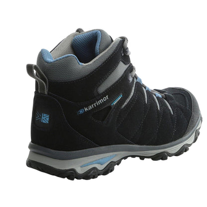 Navy - Back - Karrimor Womens-Ladies Rona Leather Hiking Boots