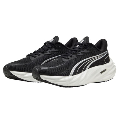 Black-White - Side - Puma Womens-Ladies Nitro 4 Trainers