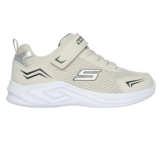 Natural - Front - Skechers Boys Mazematics Trainers