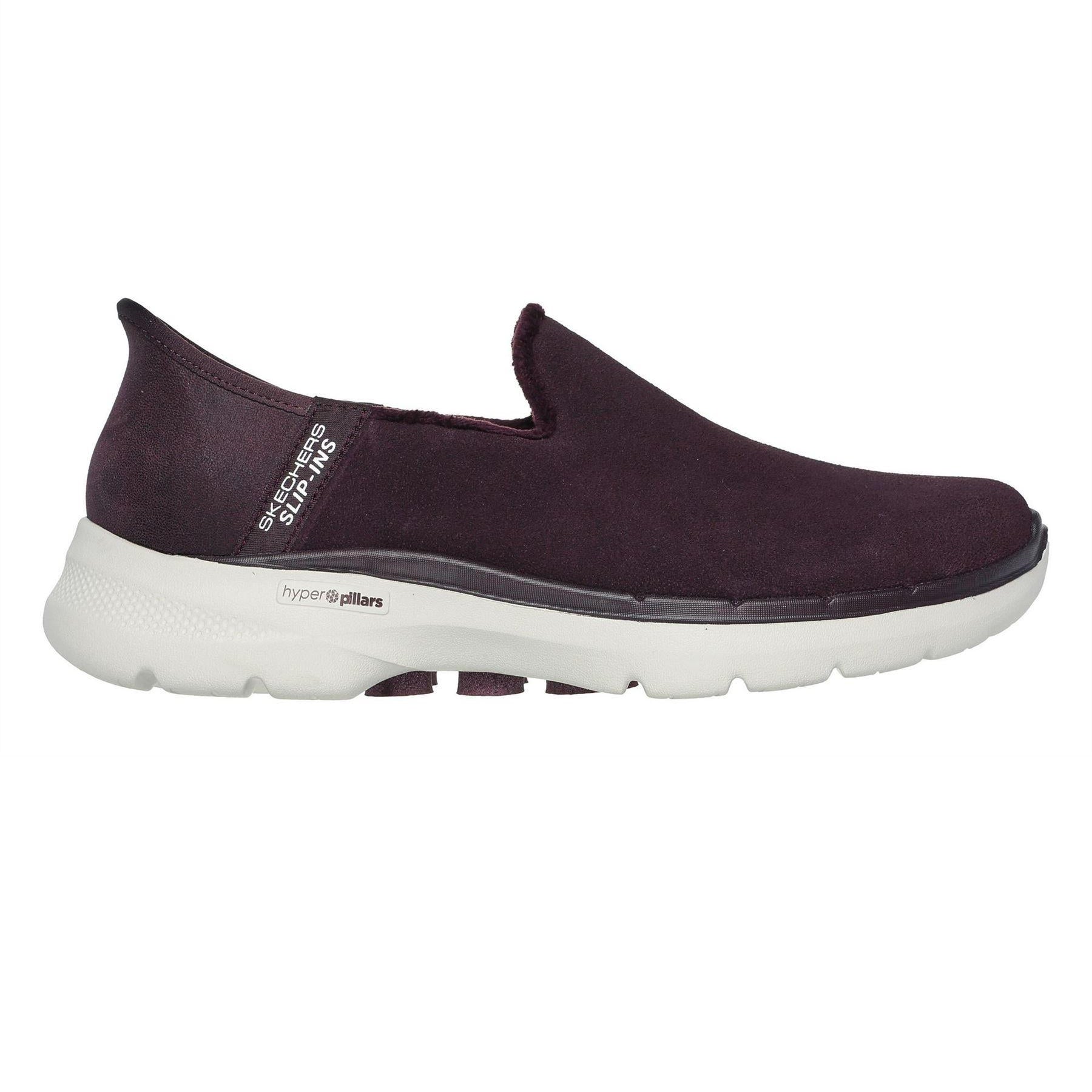Plum - Front - Skechers Mens Gowalk6 Textile Trainers
