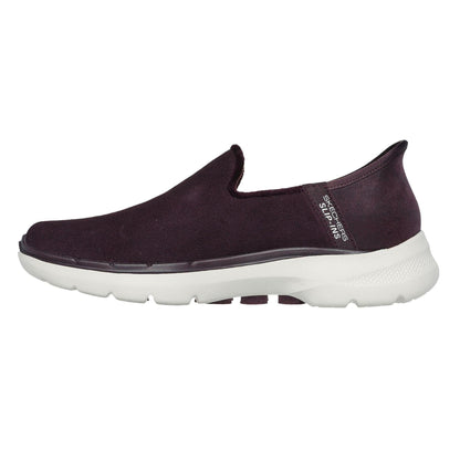 Plum - Back - Skechers Mens Gowalk6 Textile Trainers