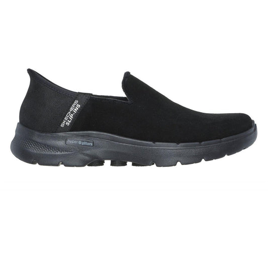 Black - Front - Skechers Womens-Ladies Gowalk6 Textile Trainers
