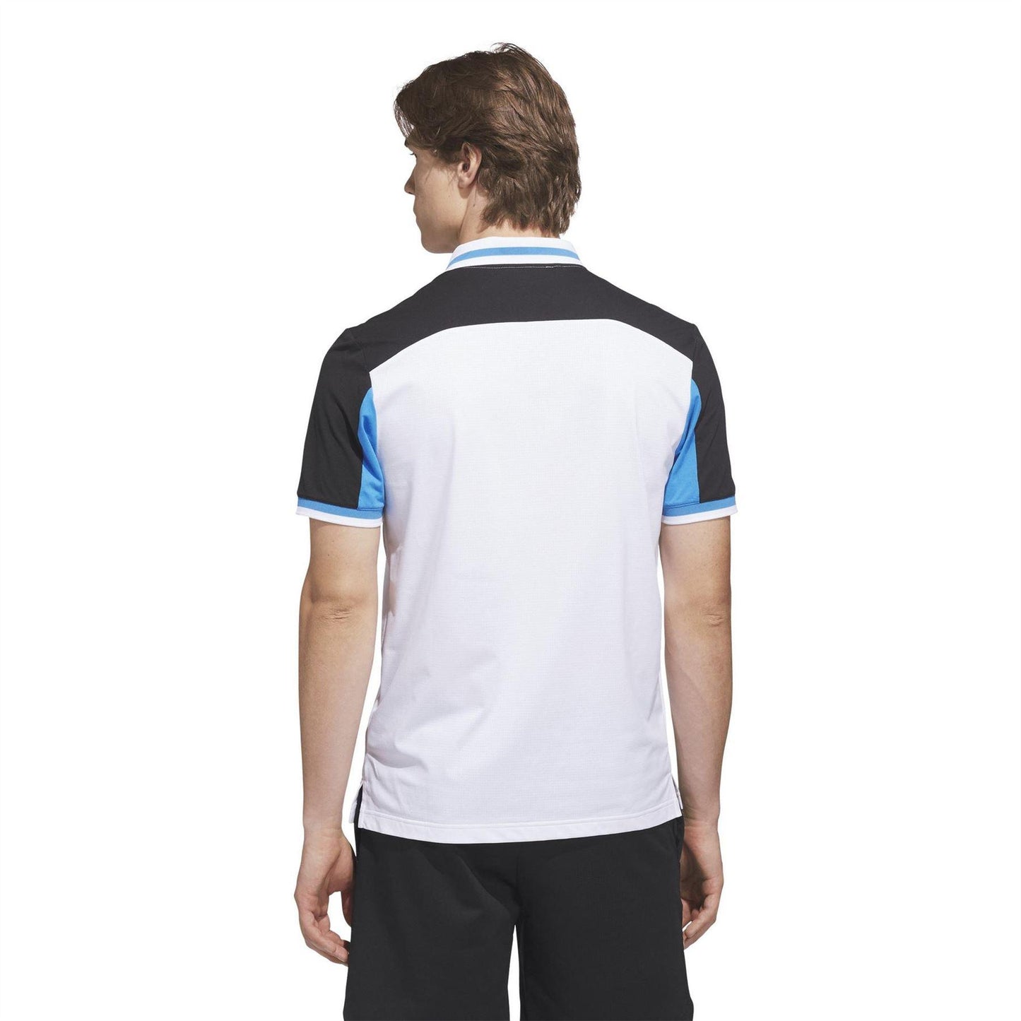 White-Black - Side - Adidas Mens Beyond Polo Shirt