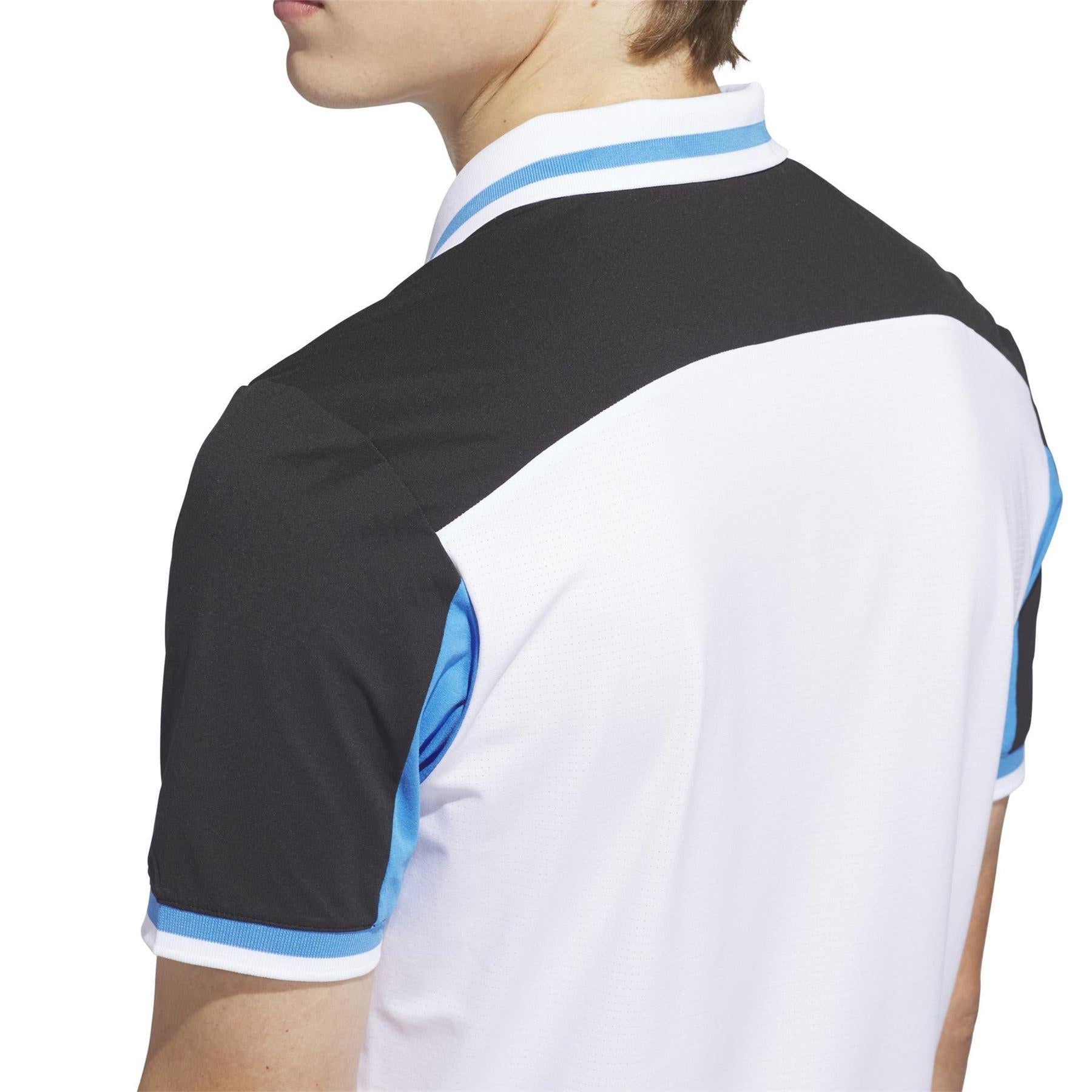 White-Black - Pack Shot - Adidas Mens Beyond Polo Shirt