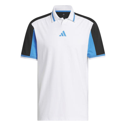 White-Black - Front - Adidas Mens Beyond Polo Shirt