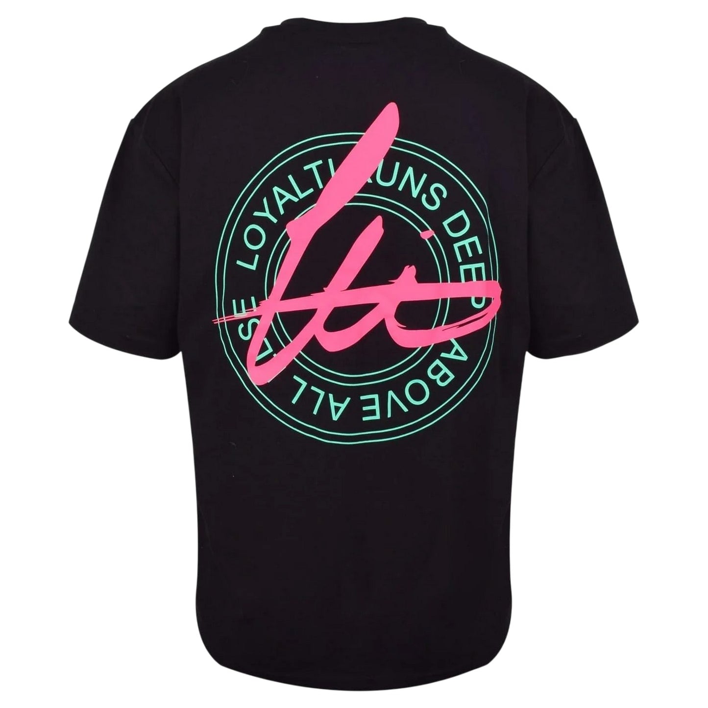 Black - Back - Loyalti Mens Neon Regular T-Shirt