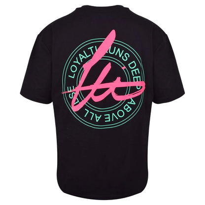 Black - Back - Loyalti Mens Neon Regular T-Shirt