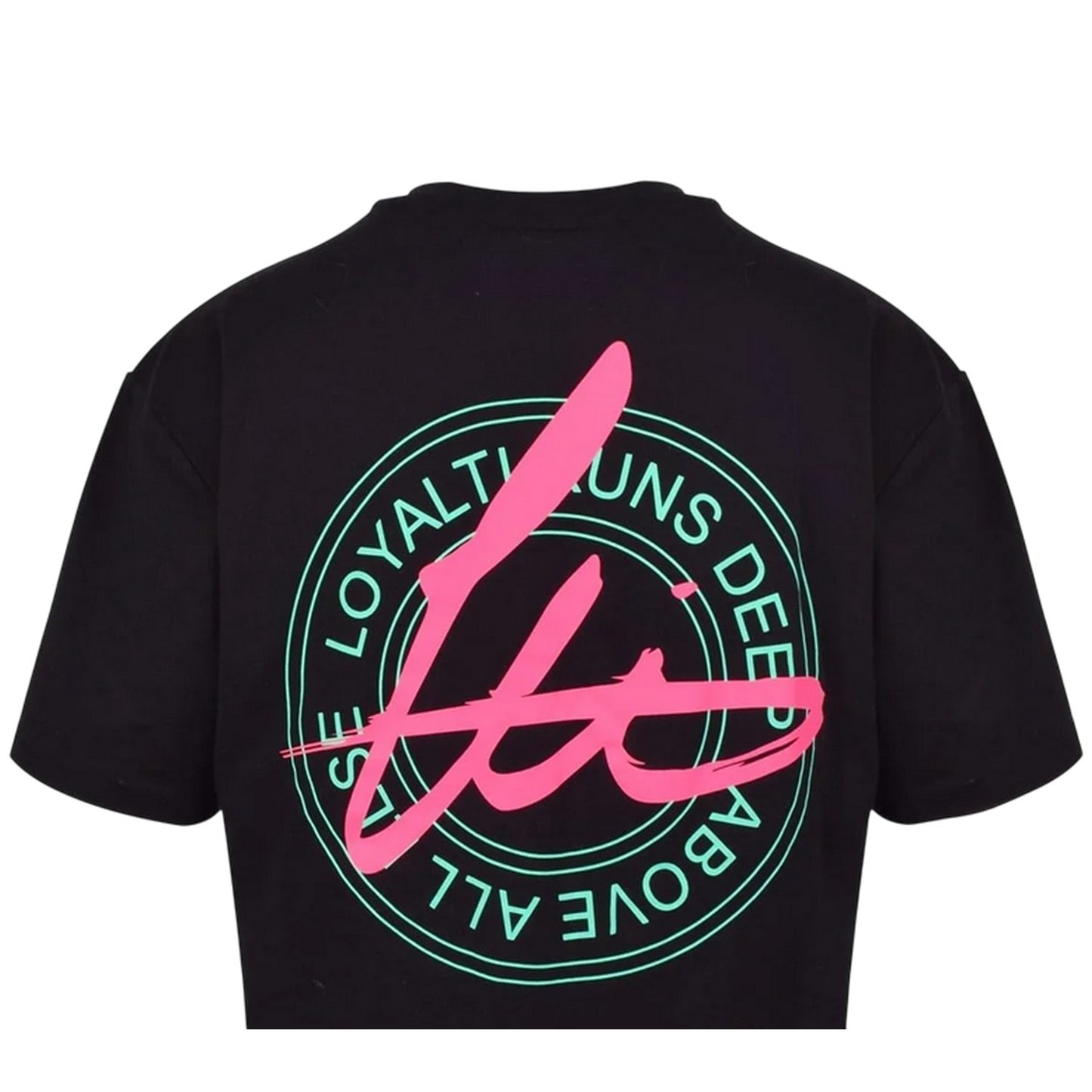 Black - Side - Loyalti Mens Neon Regular T-Shirt