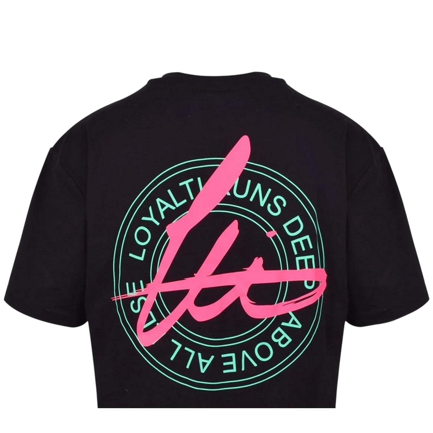 Black - Side - Loyalti Mens Neon Regular T-Shirt