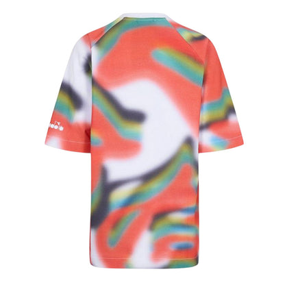 Multicoloured - Back - Diadora Womens-Ladies Abstract Crew Neck T-Shirt