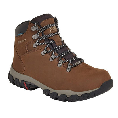 Dark Brown - Front - Karrimor Mens Mendip 3 Leather Hiking Boots