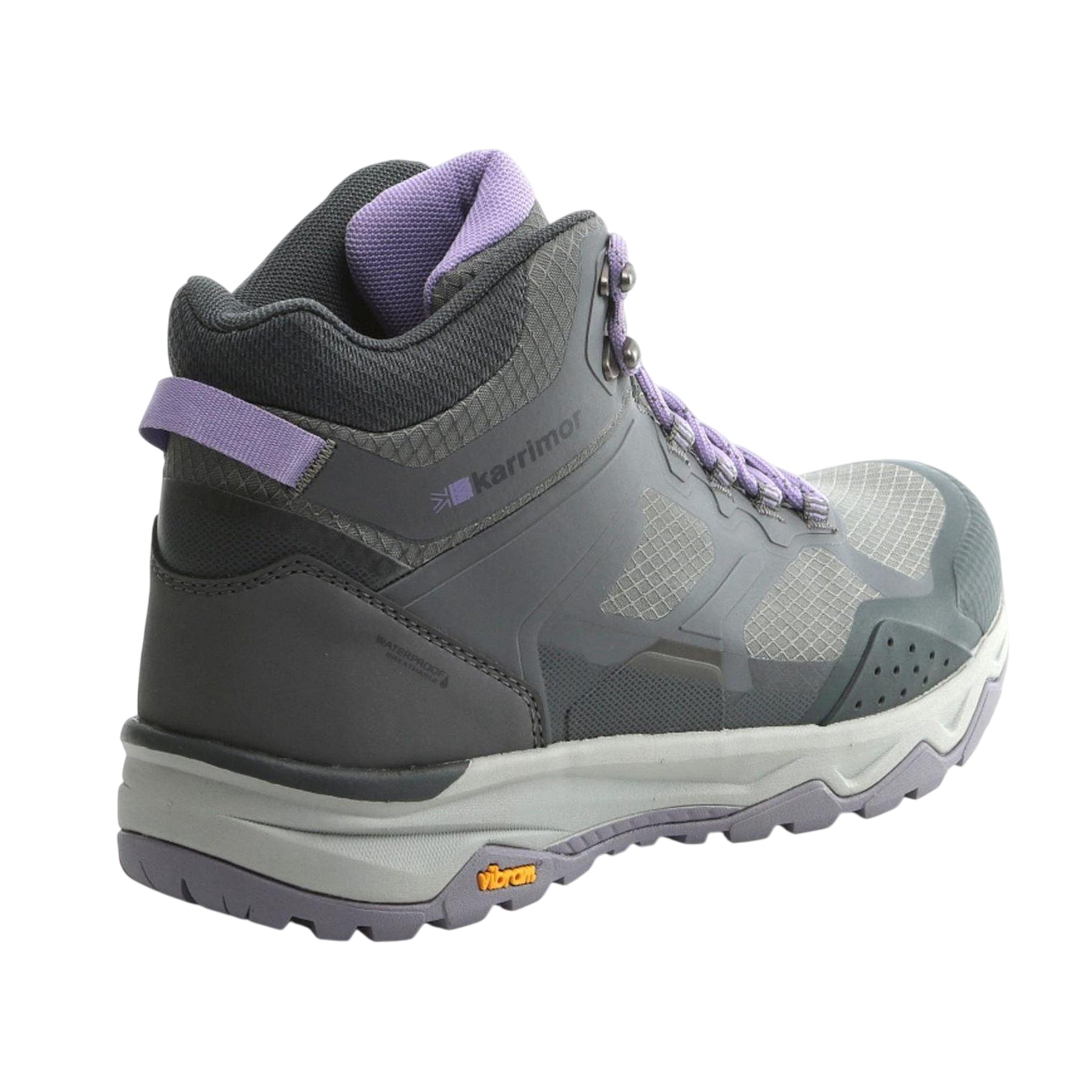 Grey - Back - Karrimor Womens-Ladies Spiral Hiking Boots
