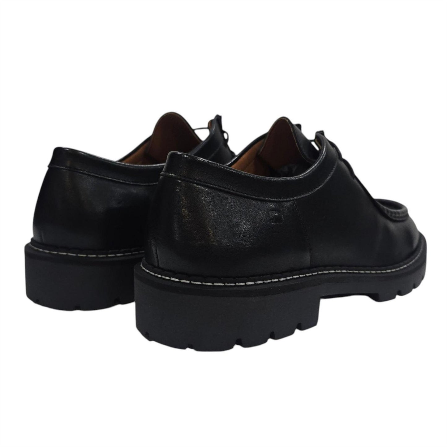Black - Back - Nicholas Deakins Mens Full Grain Leather Derby Shoes