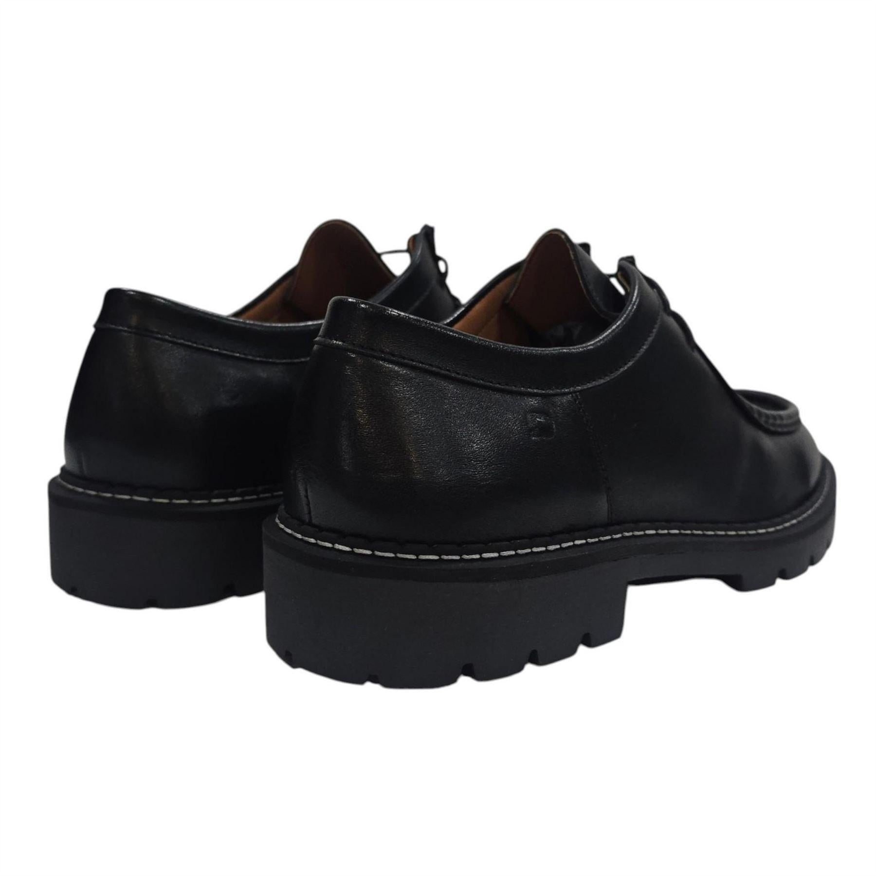 Black - Back - Nicholas Deakins Mens Full Grain Leather Derby Shoes