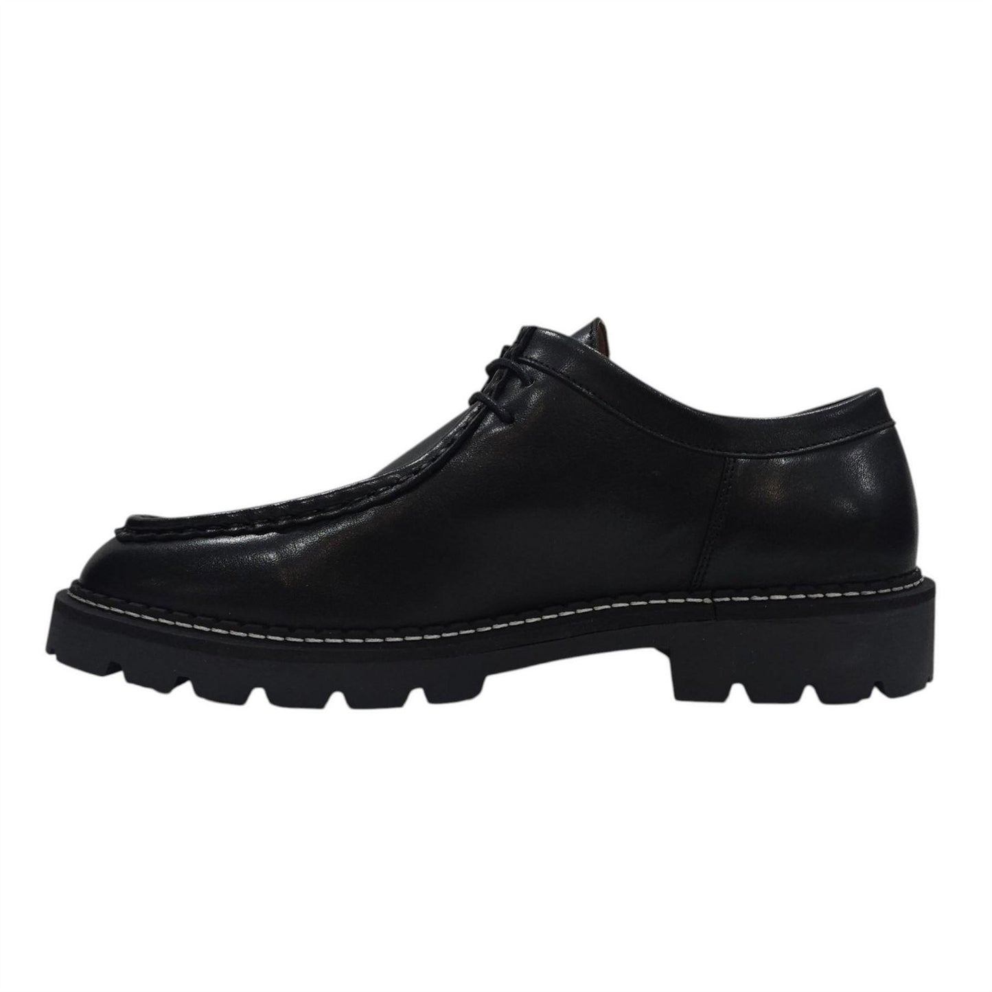 Black - Side - Nicholas Deakins Mens Full Grain Leather Derby Shoes