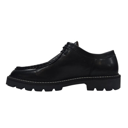 Black - Side - Nicholas Deakins Mens Full Grain Leather Derby Shoes