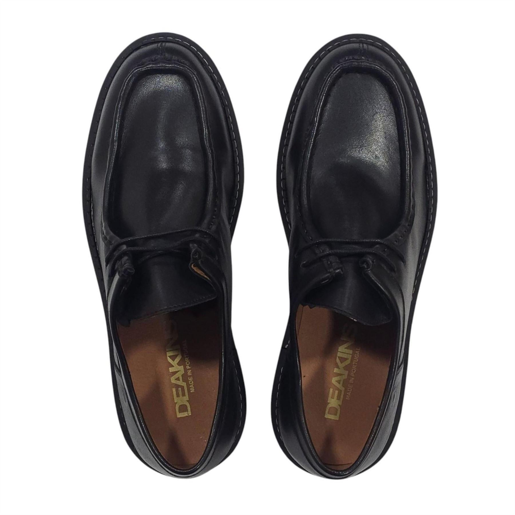Black - Pack Shot - Nicholas Deakins Mens Full Grain Leather Derby Shoes