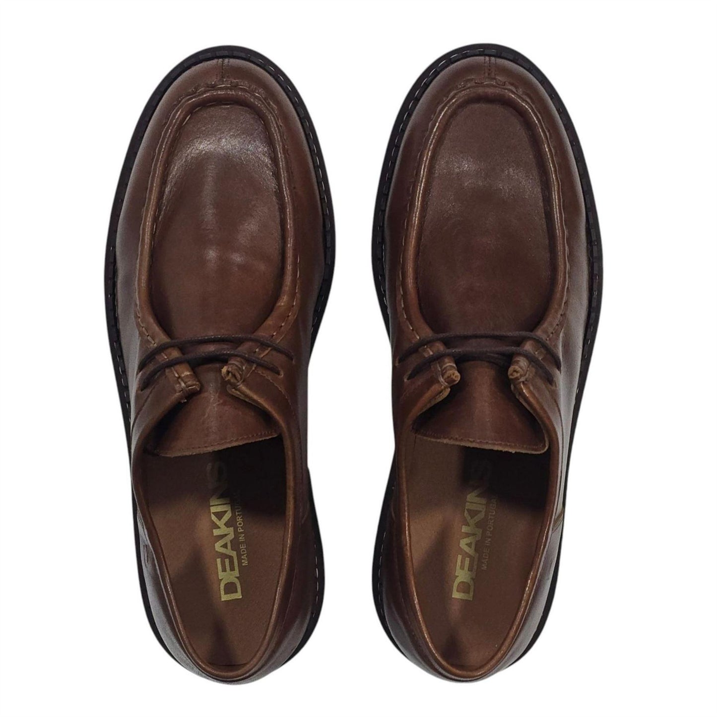 Brown - Pack Shot - Nicholas Deakins Mens Full Grain Leather Derby Shoes