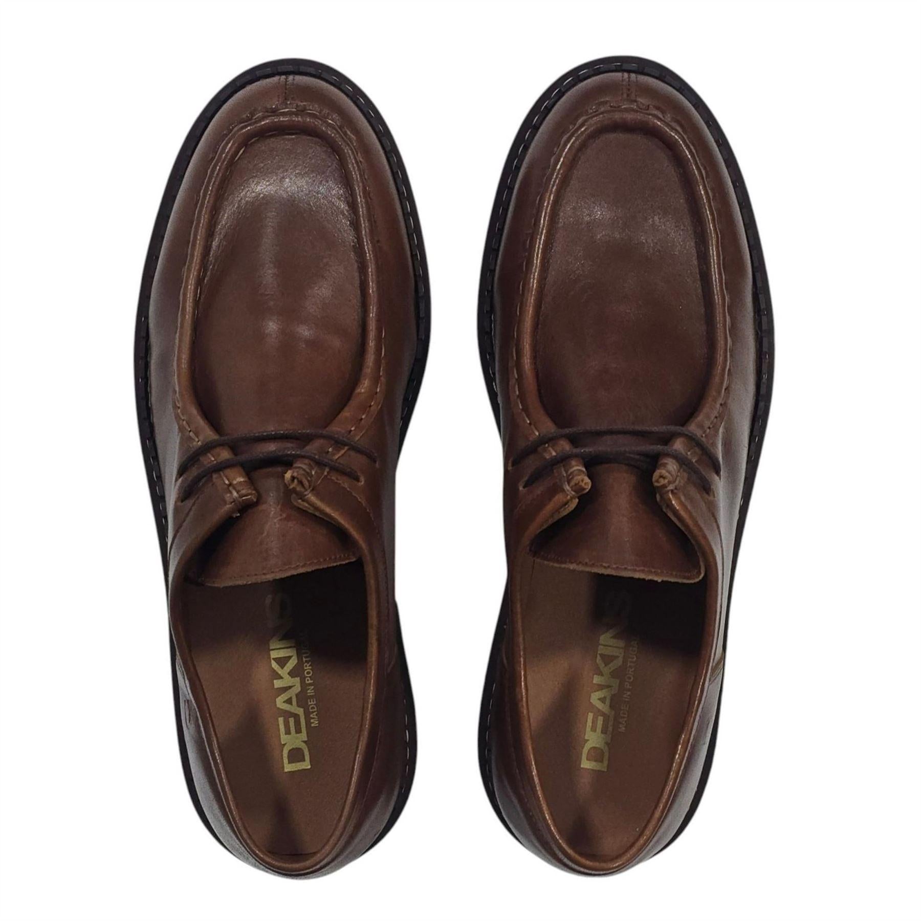 Brown - Pack Shot - Nicholas Deakins Mens Full Grain Leather Derby Shoes