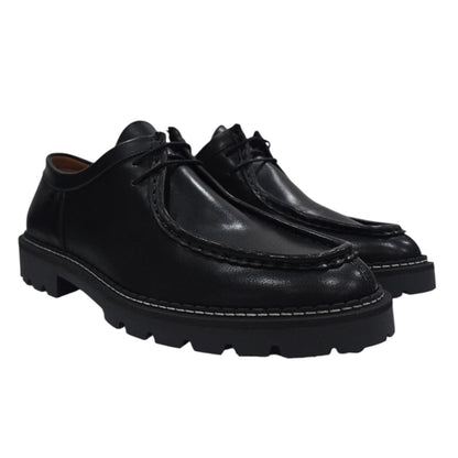 Black - Front - Nicholas Deakins Mens Full Grain Leather Derby Shoes