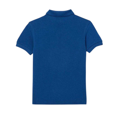 Navy - Back - Lacoste Childrens-Kids Regular Short-Sleeved Polo Shirt