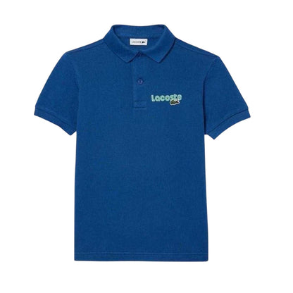 Navy - Front - Lacoste Childrens-Kids Regular Short-Sleeved Polo Shirt