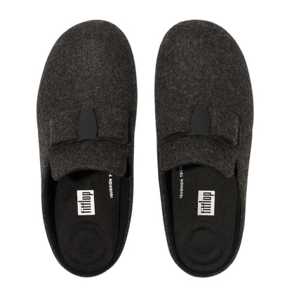 Black - Side - FitFlop Womens-Ladies Bow Slippers